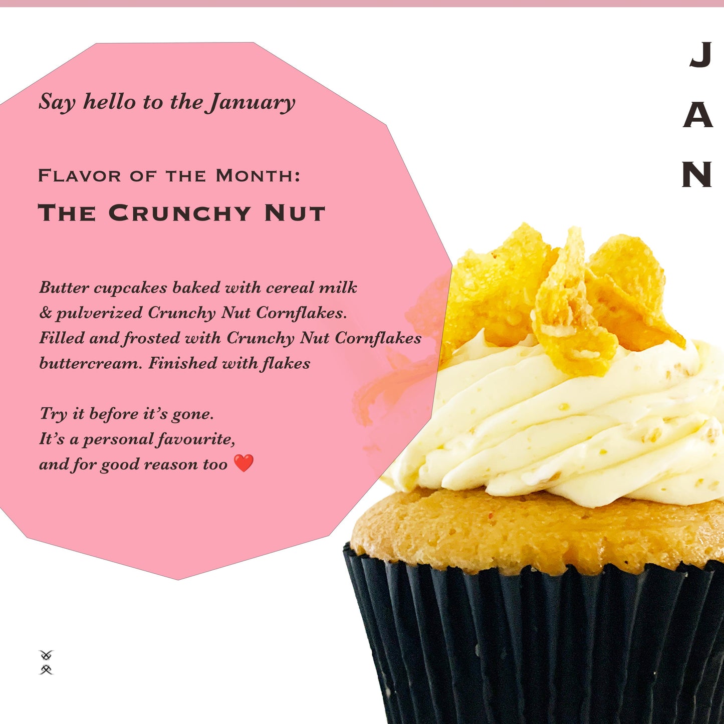 The January 2026 Flavor of the Month Cupcake: The Crunchy Nut