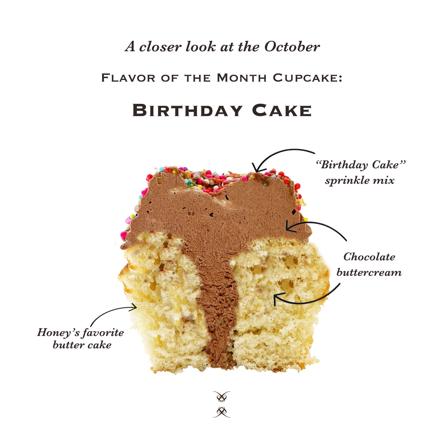 The October 2025 Flavor of the Month Cupcake: Birthday Cake