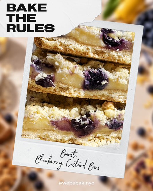 Bake The Rules September 2026: Burst - Blueberry Custard Bars