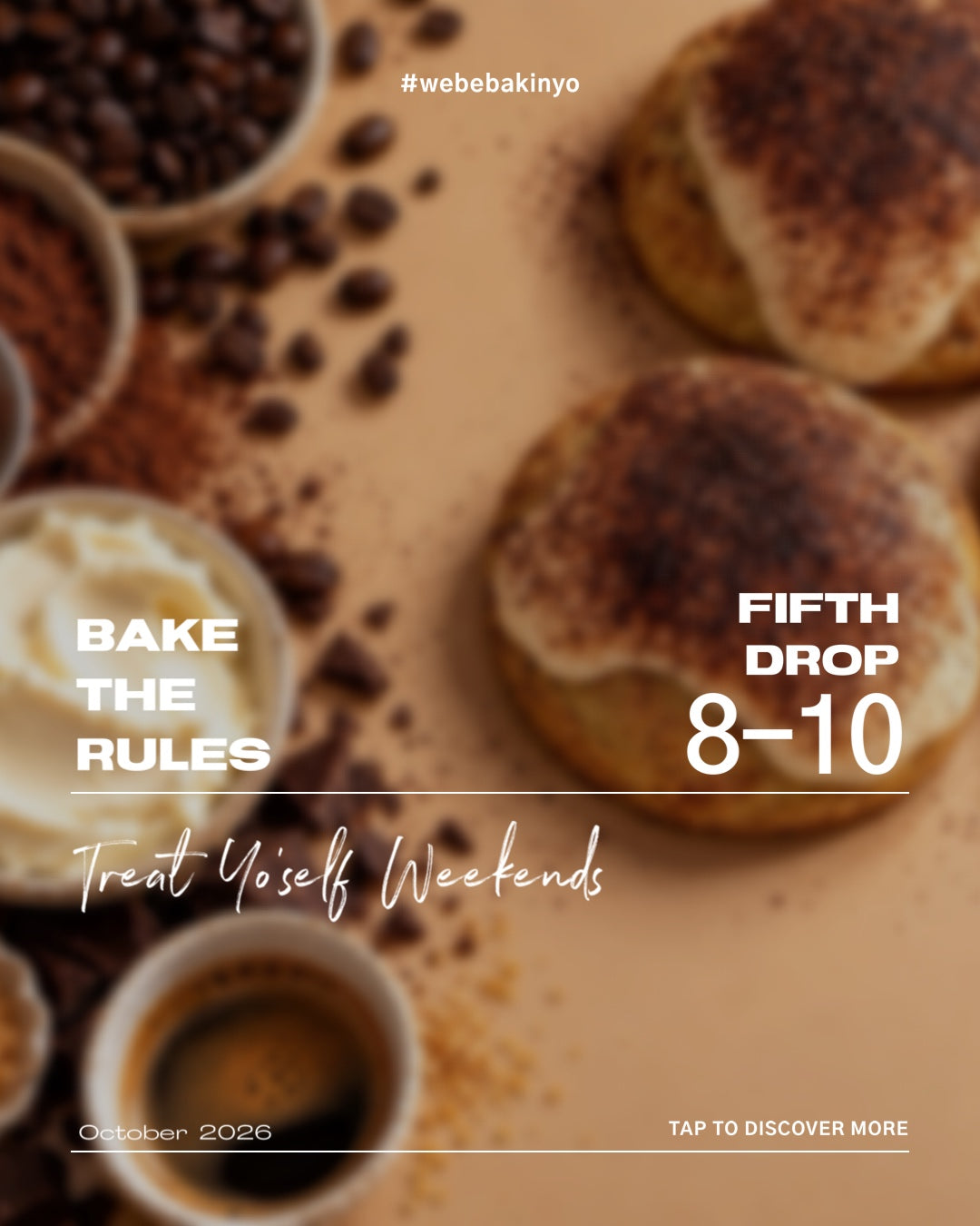 Bake The Rules October 2026: Tirami-Who? - Cocoa dusted Espresso & cream cookies