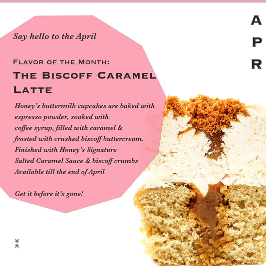 The April 2026 Flavor of the Month Cupcake: The Biscoff Caramel Latte