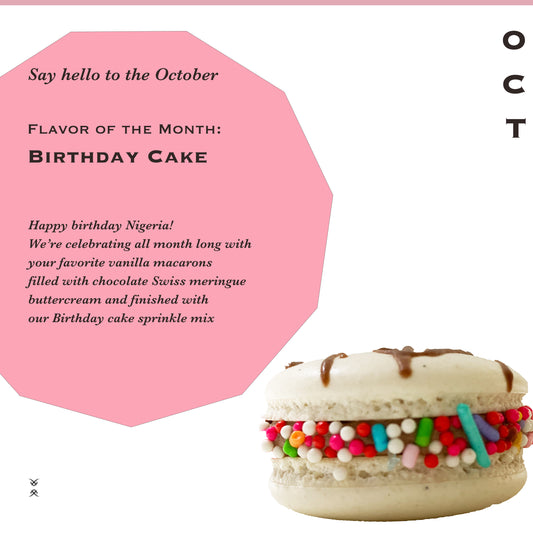 The October 2025 Flavor of the Month Macaron: Birthday Cake