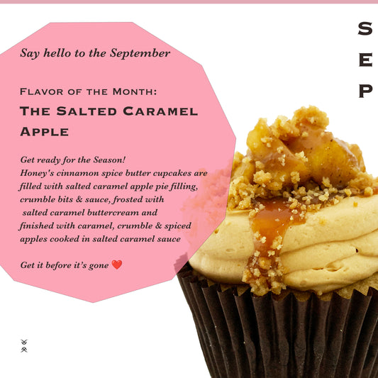 The September 2025 Flavor of the Month Cupcake: The Salted Caramel Apple