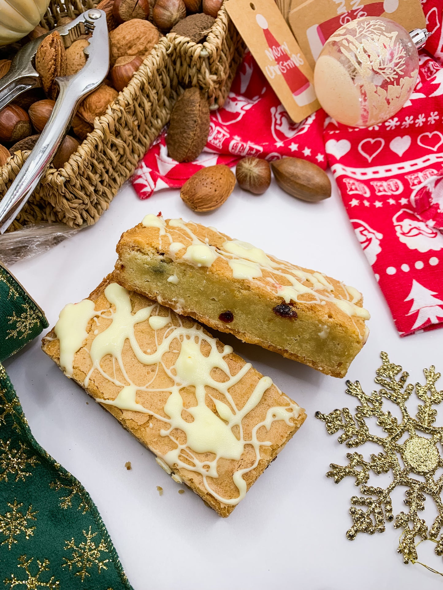 Holiday 2025: Citrus Spark - The Cranberry & Orange Blondie Bar