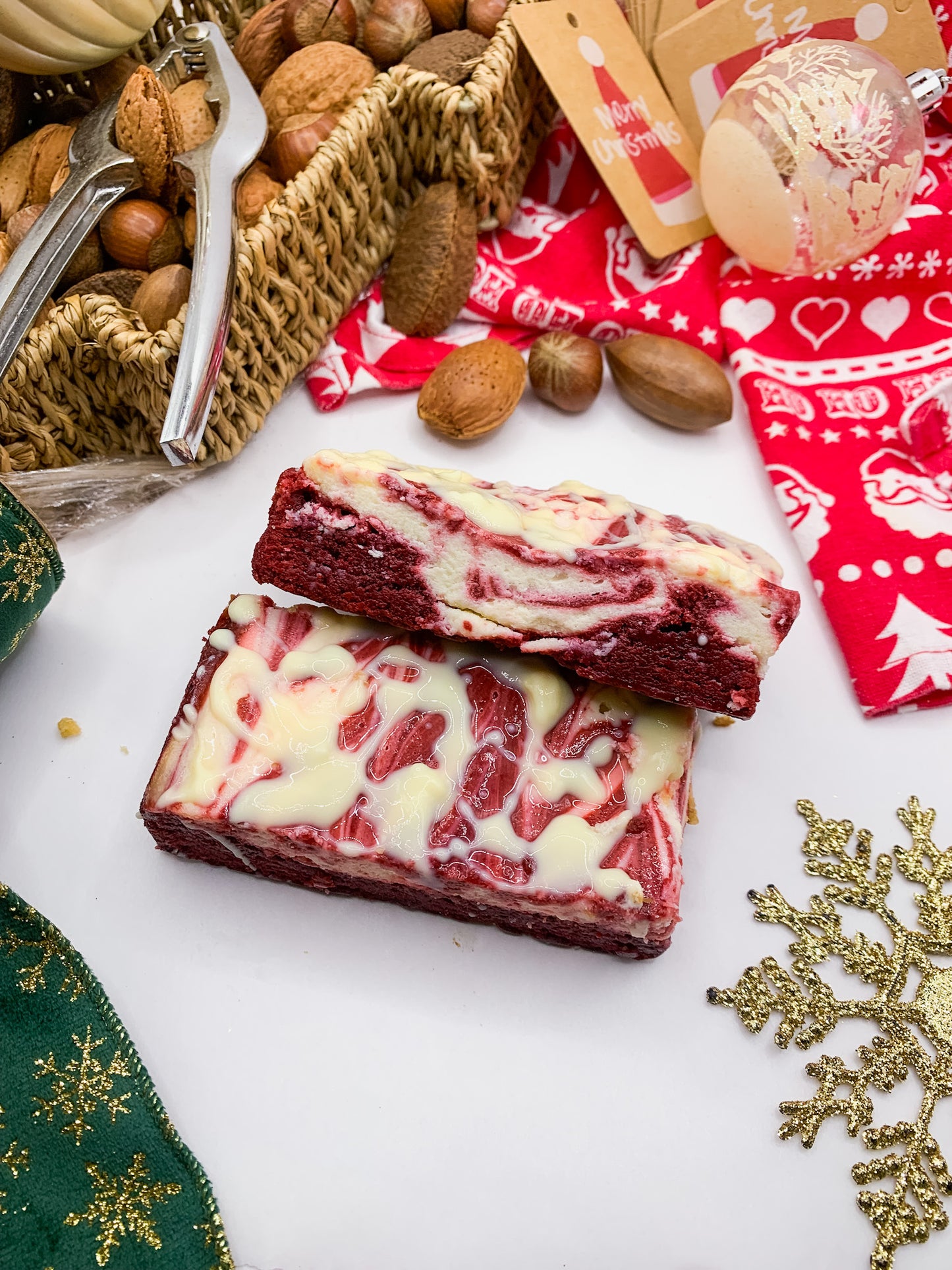 Holiday 2025: Crimson Celebration - The Red Velvet Cheesecake Brownie