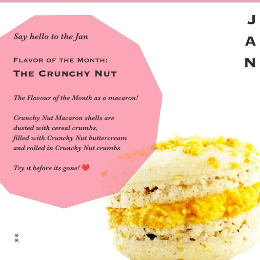 The January 2026 Flavor of the Month Macaron: The Crunchy Nut