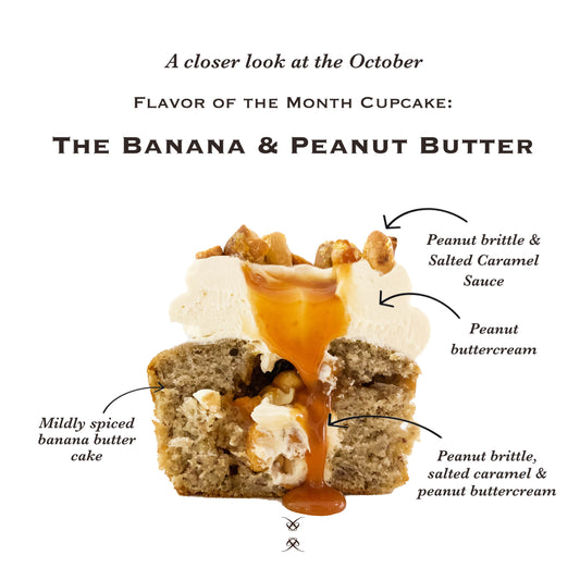 The October 2024 Flavor of the Month Cupcake: The Banana & Peanut Butter