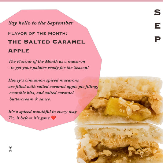 The September 2025 Flavor of the Month Macaron: The Salted Caramel Apple