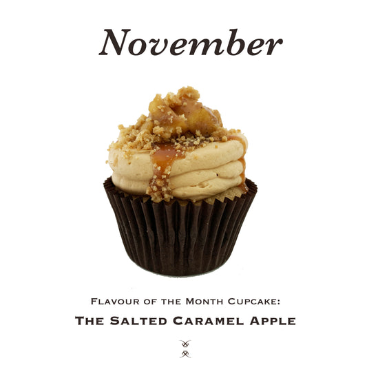 The November 2022 Flavour of the Month Cupcake: The Salted Caramel Apple